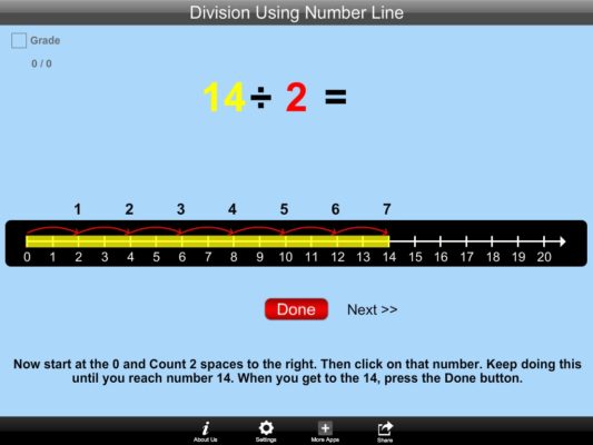 Division Using Number Line 1.1 | - Page 1